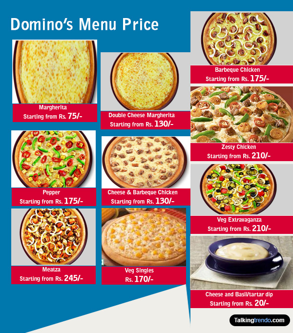 Dominos Pizza Menu With Prices 2020