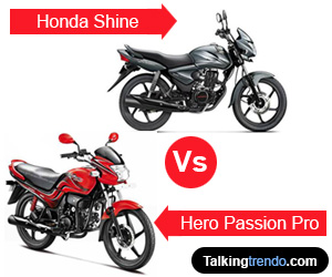 Honda Shine Vs Hero Passion Pro I3s